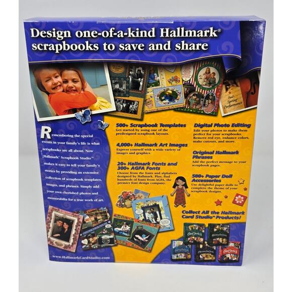 Hallmark Scrapbook Studio 2001 Windows 95 98 XP Sealed CD-ROM Original Box - Picture 5 of 14
